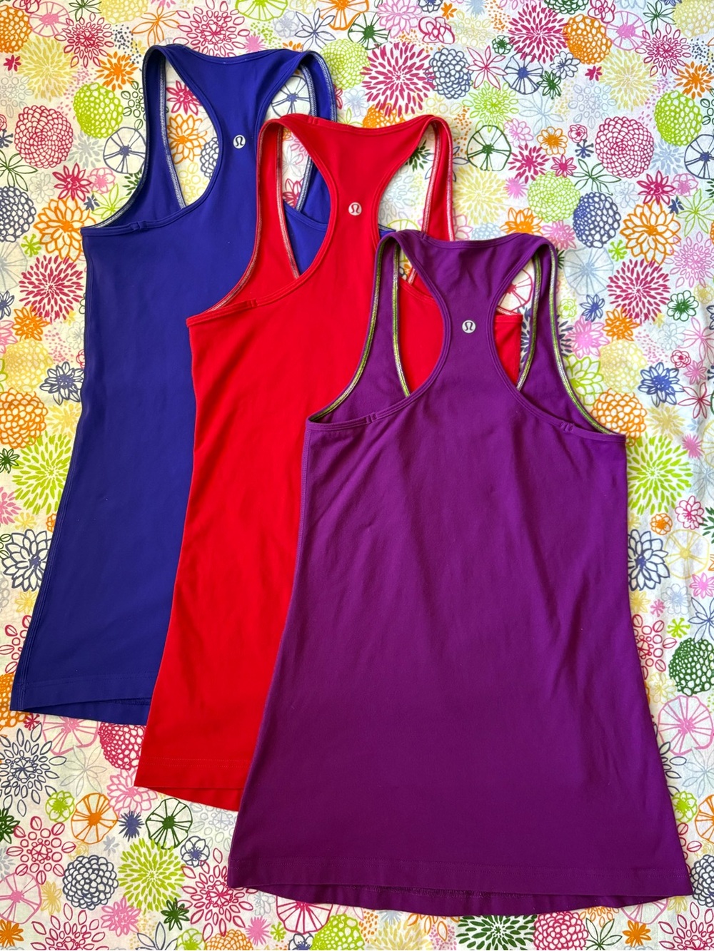 Lot 3💕 Sz6 Cool Racerback 🍋 Lululemon - Picture 3 of 5